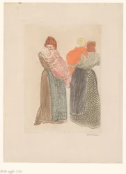 Dos madres con hijos
Les deux mères