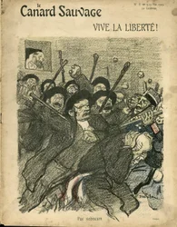 Ilustración de Steinlen (1859-1923) para la portada de El pato salvaje