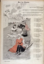 Canción popular “sobre las fortificaciones” por Victor Meusy - dibujo de Theophile Alexandre Steinlen en “Gil blas ilustrado”.