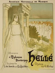 Reproducción de un cartel anunciando la ópera 