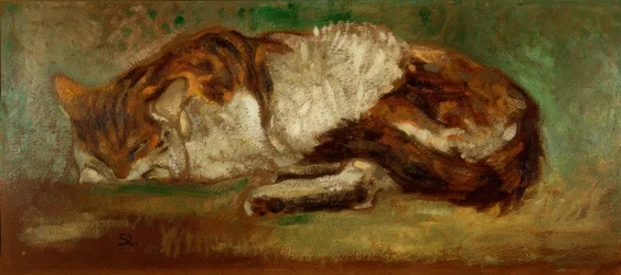 Th. A. Steinlen, Gato durmiendo
