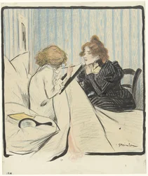 Dos mujeres en un dormitorio