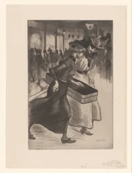 Dos mujeres caminando por la calle
Les deux trottins