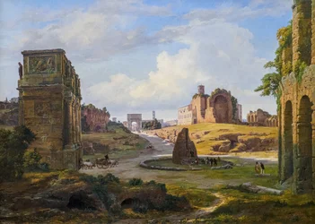 Vista desde el Coliseo hacia el Foro Romano