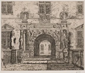 Puerta de entrada en Vallø