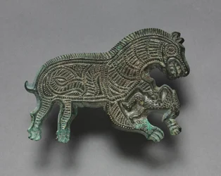 Lobo atacando a un hombre, 400-300 a.C.