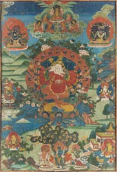 Ganapati Thangka, siglo XVIII