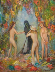 La bruja y las jóvenes
