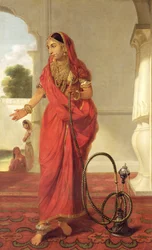 Una bailarina india con una pipa de agua, 1772