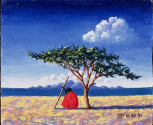 Bajo el árbol de acacia