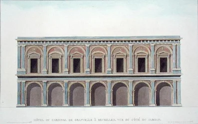 Residencia del Cardenal de Granvelle (1517-86), Bruselas, vista desde el jardín, de 