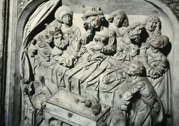 Tumba de Enrique II 973-1024 y su esposa Kunigunda (detalle de la Muerte del Emperador)