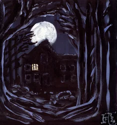 La casa encantada a la luz de la luna