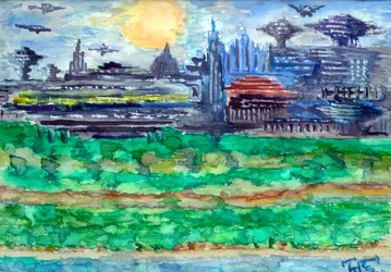 Una ciudad del futuro llena de vida