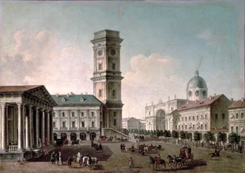 Vista de la Avenida Nevsky, San Petersburgo, 1810-20