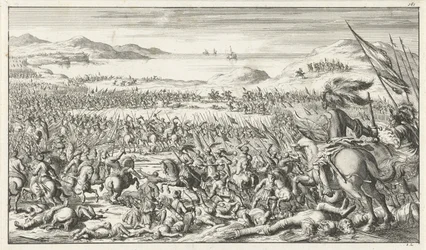 La batalla de Ascalón el 12 de agosto de 1099