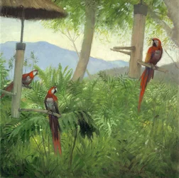 Pájaros de montaña, 2001 (óleo sobre lienzo)