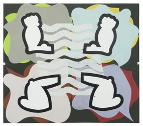 Popeye contra Matrix, 2023 (látex y esmalte sobre Dibond)