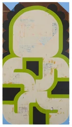 Sap Runner, 2019 (látex sobre panel encontrado)