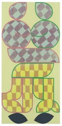 El abrazo, 2021 (látex y esmalte sobre panel encontrado)