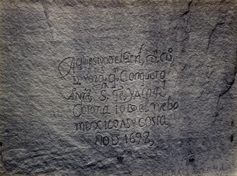 Registro Histórico Español de la Conquista, Lado Sur de la Roca de la Inscripción, Nuevo México