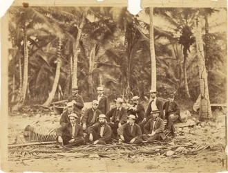 [Capitán de Corbeta Thomas O. Slefridge y miembros de la Expedición Darién, Istmo de Darién (Panamá)].