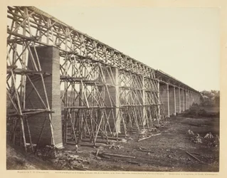 High Bridge cruzando el Appomattox, cerca de Farmville