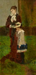 señora con niño