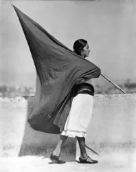 Mujer con Bandera, Ciudad de México, 1928