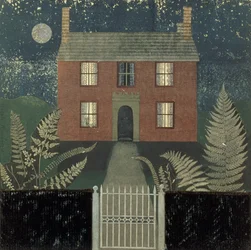 Casa de noche (collage)