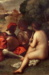 El concierto campestre (detalle)