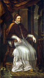 Pío IV (1499 - 1565). Pintura de Bizzozzero. Milán, Colección del Hospital Ca 