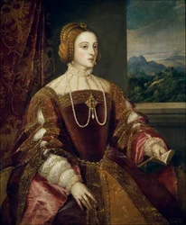 Retrato de la emperatriz Isabel de Portugal (1503-1539). Pintura de Tiziano Vecellio, llamado Tiziano (1485-1576), 1548. 1,17 x 0,98 m, Madrid, Museo del Prado