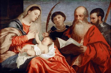 La Virgen y el Niño con los santos Esteban, Jerónimo y Mauricio