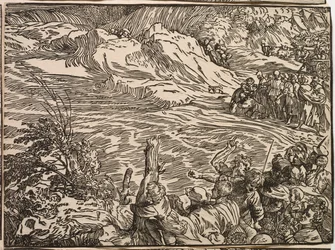 La sumersión del ejército del faraón en el Mar Rojo