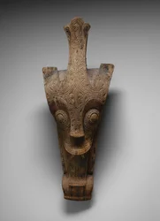 Ornamento de fachada de casa que representa un singa, c.1875-1900