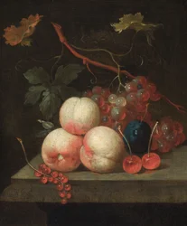 Naturaleza muerta de fruta (óleo sobre lienzo)