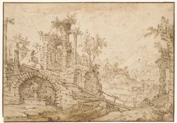 Paisaje con ruinas antiguas