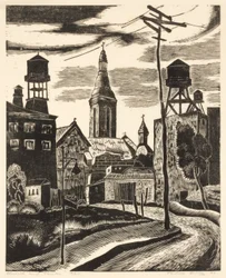 Iglesia y tanques