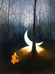 Luna encantada del bosque