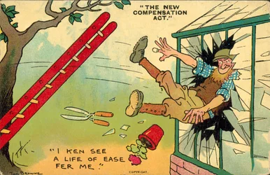 La nueva Ley de Compensación (litografía en color)