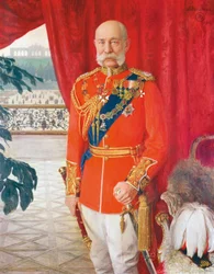 El emperador Francisco José I con el uniforme de gala de un mariscal de campo británico