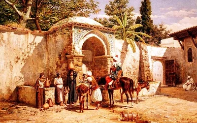 Conversación en el pozo