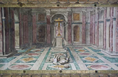 El Triunfo del Cristianismo, en la Sala de Constantino, Salas de Rafael, c.1585 (fresco)