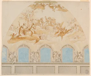 Proyecto para un Fresco en la Cúpula de la Catedral en Citta di Castello