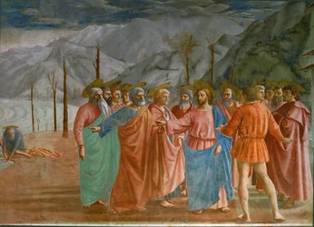 Jesús, San Pedro y el recaudador de impuestos (fresco)