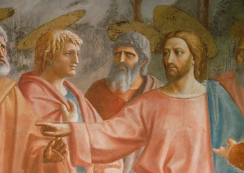 Jesús, San Pedro y el recaudador de impuestos