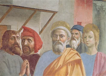 San Pedro curando con su sombra: detalle de San Pedro, c. 1427
