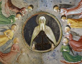 Padre eterno rodeado de ángeles