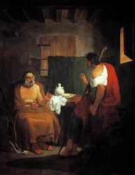 Homero ciego en la casa del pastor Glauco